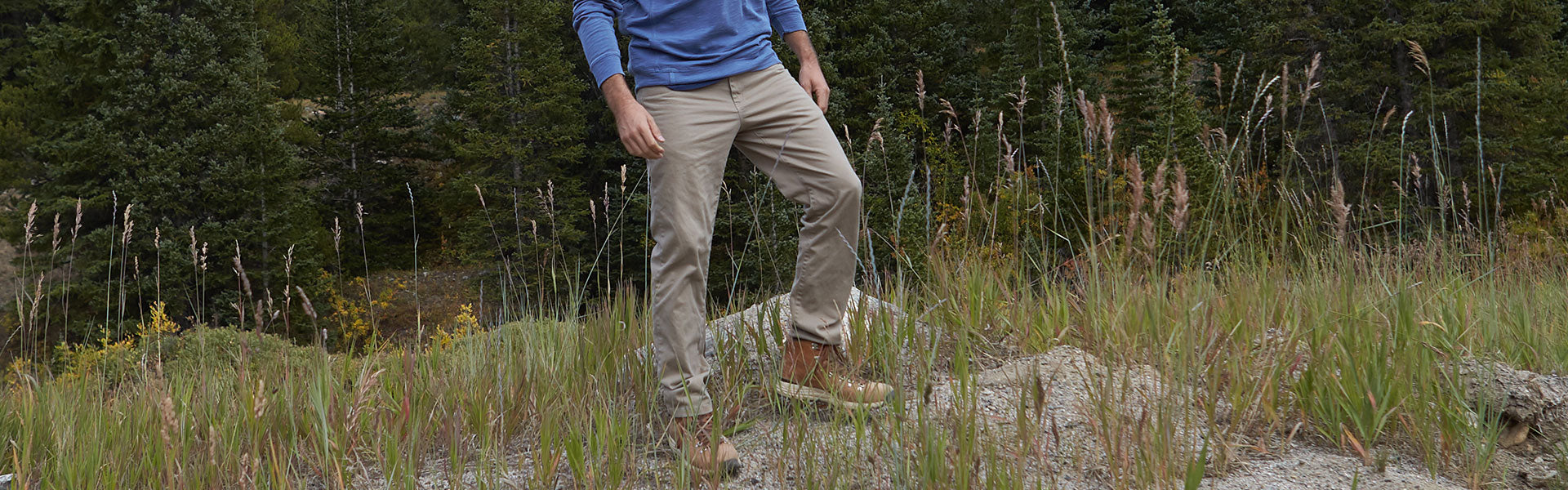 Brazos Stretch Twill Pant in Khaki by Southern Marsh
