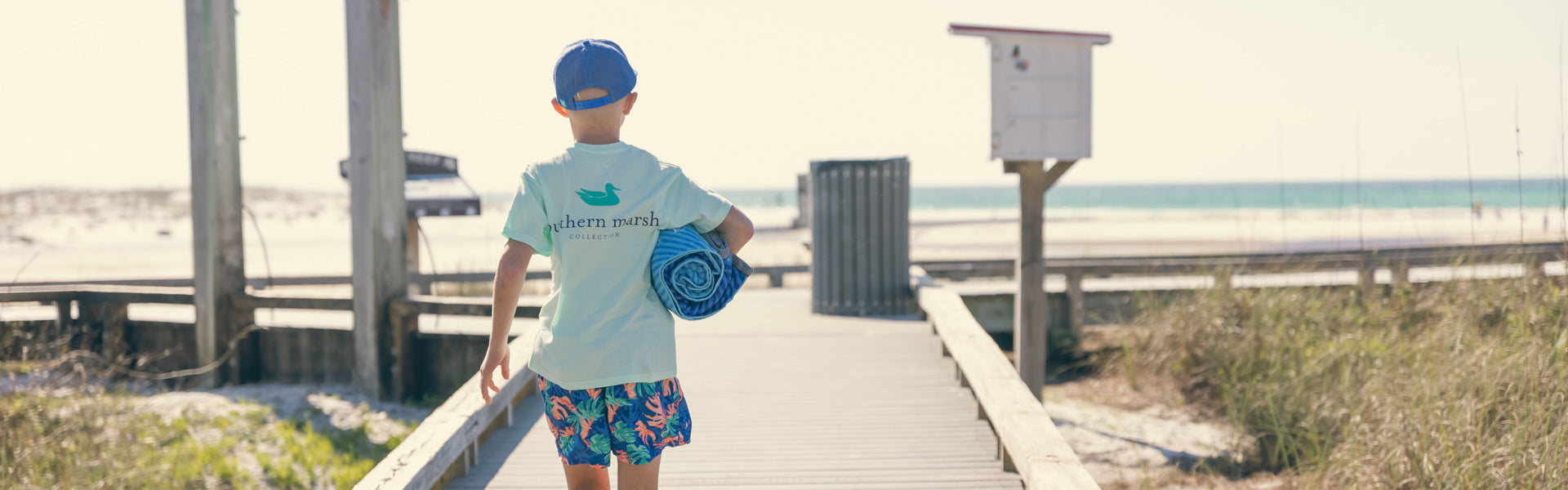 Southern Marsh Blue Marlin Fishing Tee | Short Sleeve Small / Azalea