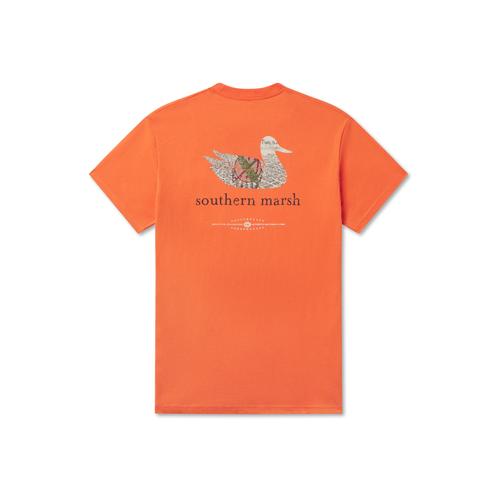Southern Marsh Authentic Heritage Long Sleeve Tee - Oklahoma Orange, Pocket, Lightweight Cotton - View #12