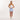 French Blue & White Seersucker | On Model | Full Body Front | Adjustable Waist Drawstring Tied