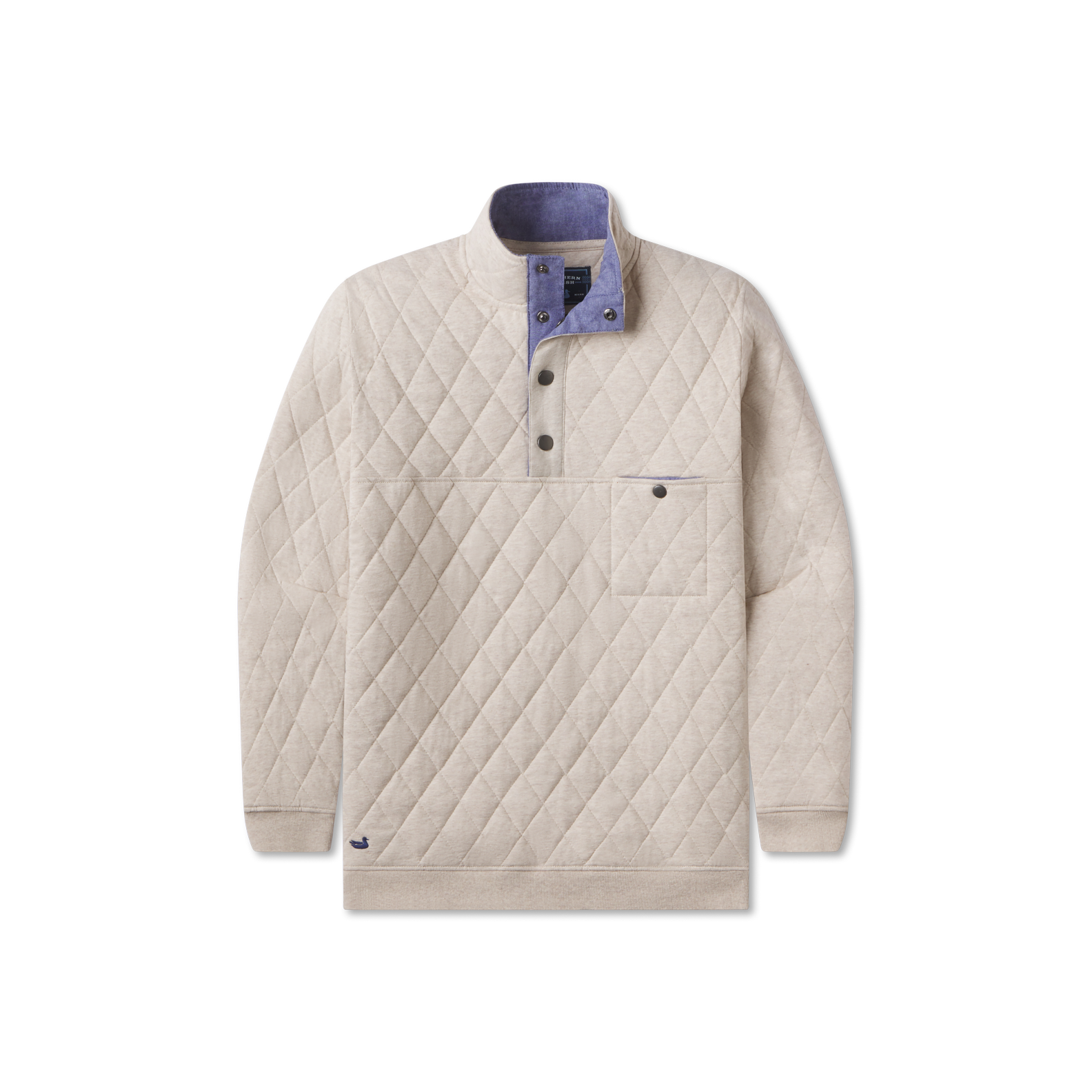 Southern Marsh Ryan Quilted Pullover Oatmeal Small
