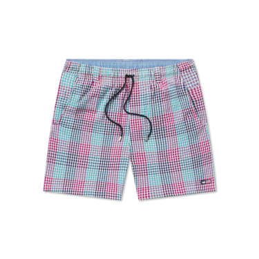 Navy and Teal Seersucker Gingham