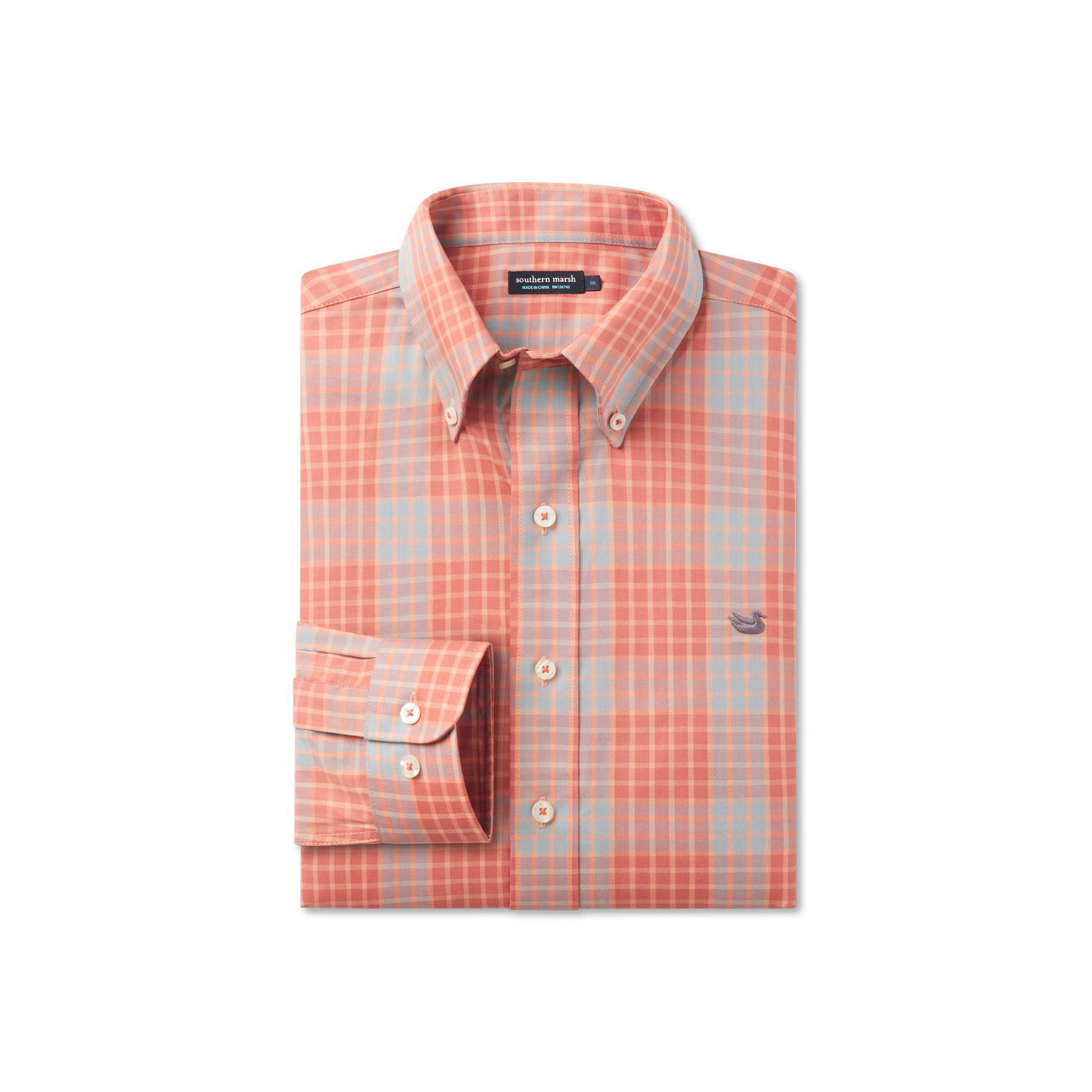 southern marsh dress shirts Pittman Grid Shirt Washed Red and Sage / Large Southern Marsh Miller Gingham Dress