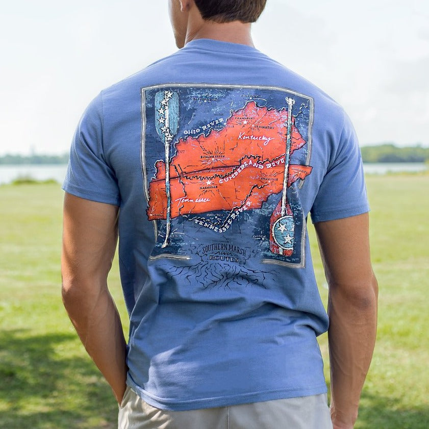 Southern Marsh Seawash Tee - Vintage Flag – RiverbendFairhope