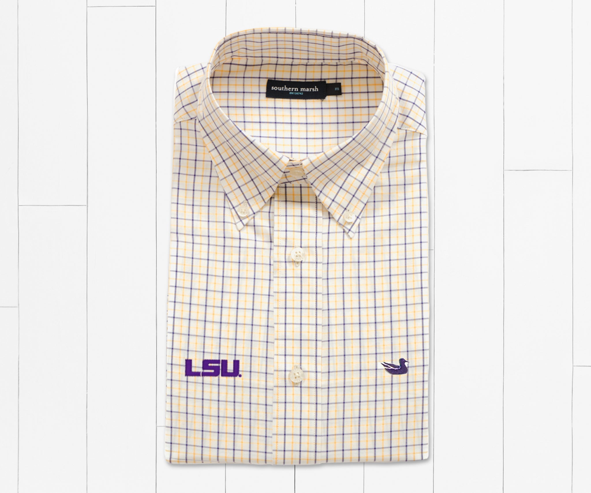 lsu plaid shirt