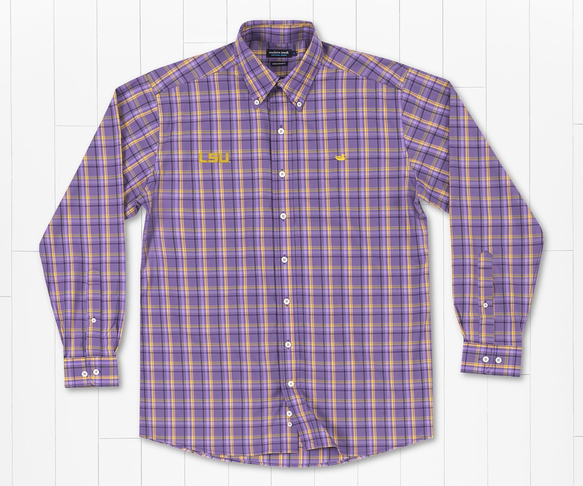 lsu plaid shirt