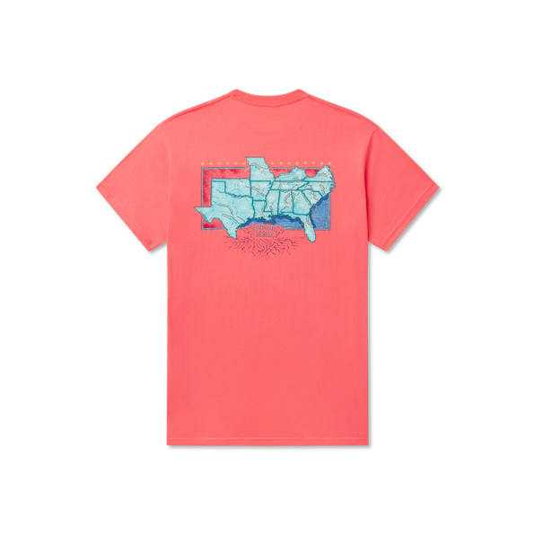 Coral | River Route Collection Tee | The South