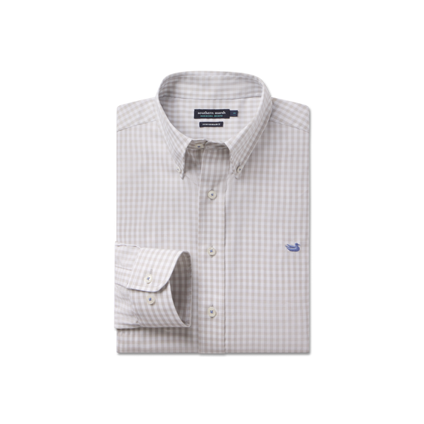 Light Gray Gingham | Brentwood Gingham Performance Dress Shirt
