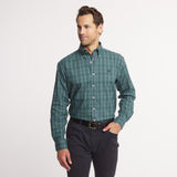 Dark Green & Sage Plaid | ON MODEL | FRONT