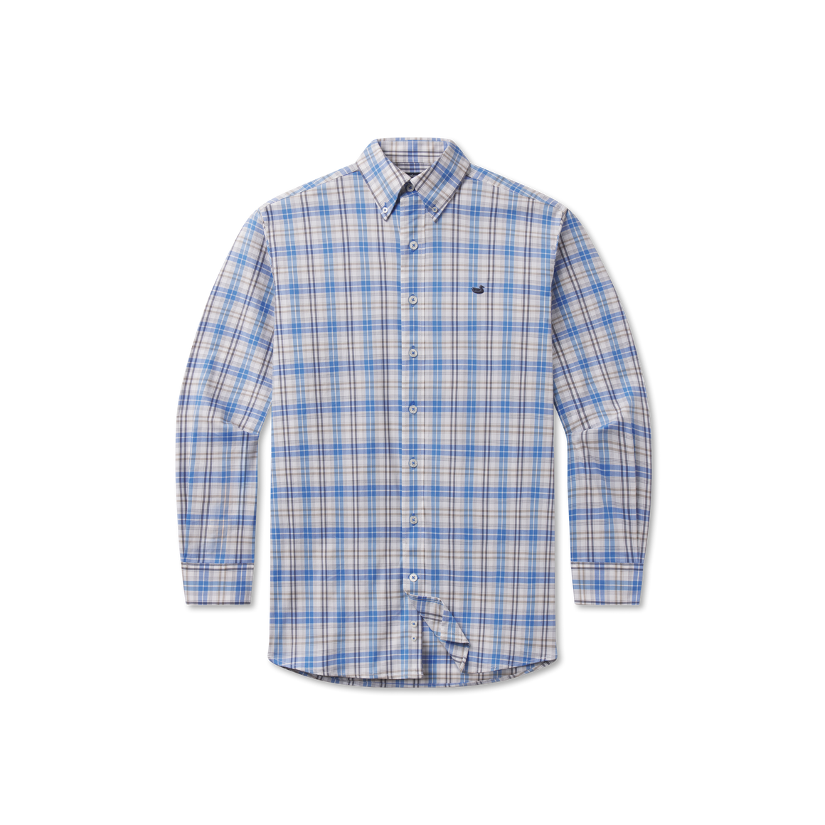French Blue & Navy Plaid | FRONT