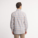 Slate & Burnt Taupe Plaid | ON MODEL | BACK