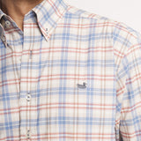 Slate & Burnt Taupe Plaid | ON MODEL | DETAIL