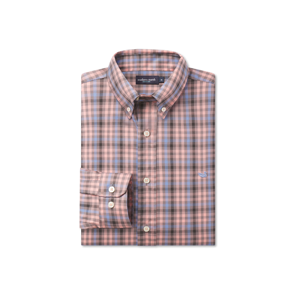 Southern Marsh Brevard Plaid Dress Shirt - Wrinkle-Free 100% Cotton Teal & Blue Button-Down For Men & Women - View #2