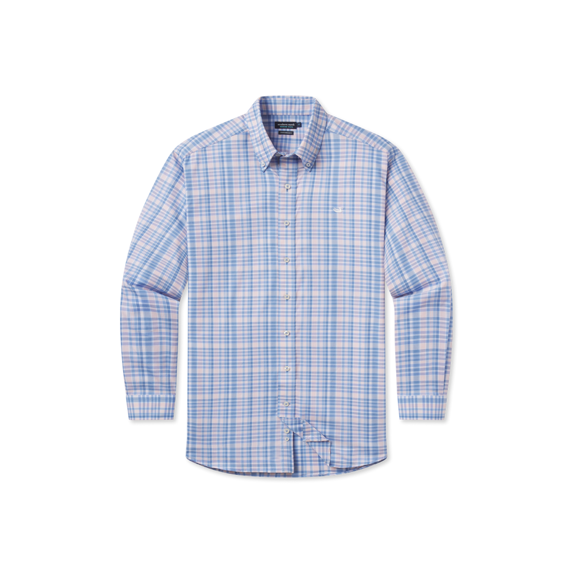 Nassau Performance Plaid Dress Shirt Large / Mountain Purple and Washed Red