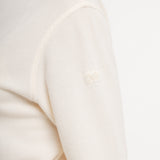 Oatmeal Ribbed Knit | On Model | Detail