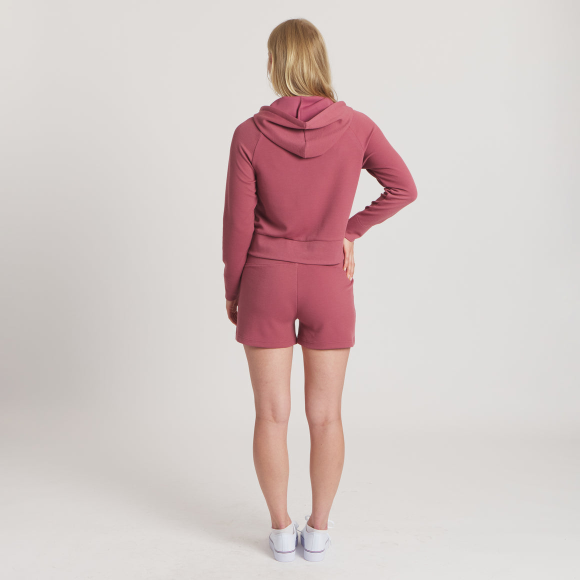 Rhubarb Waffle Knit | ON MODEL FULL SET Back