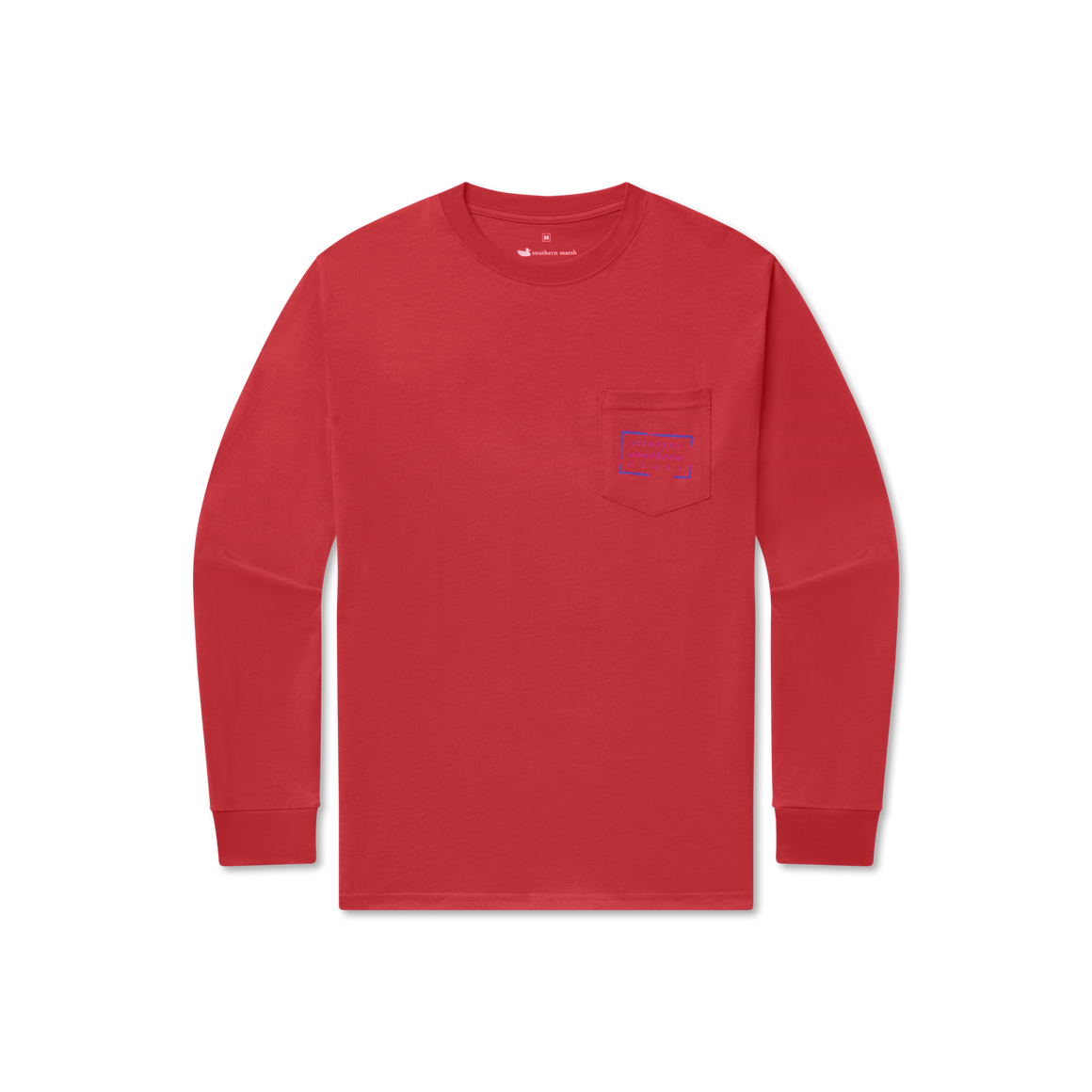 Red | Authentic Heritage Tee | Mississippi | Long Sleeve | Front