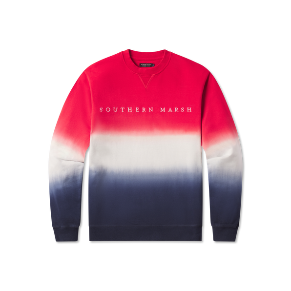 Navy and Red Dip Dye