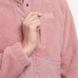 Camellia | On Model | Detail Closeup of Fabric, Pocket, and Logo