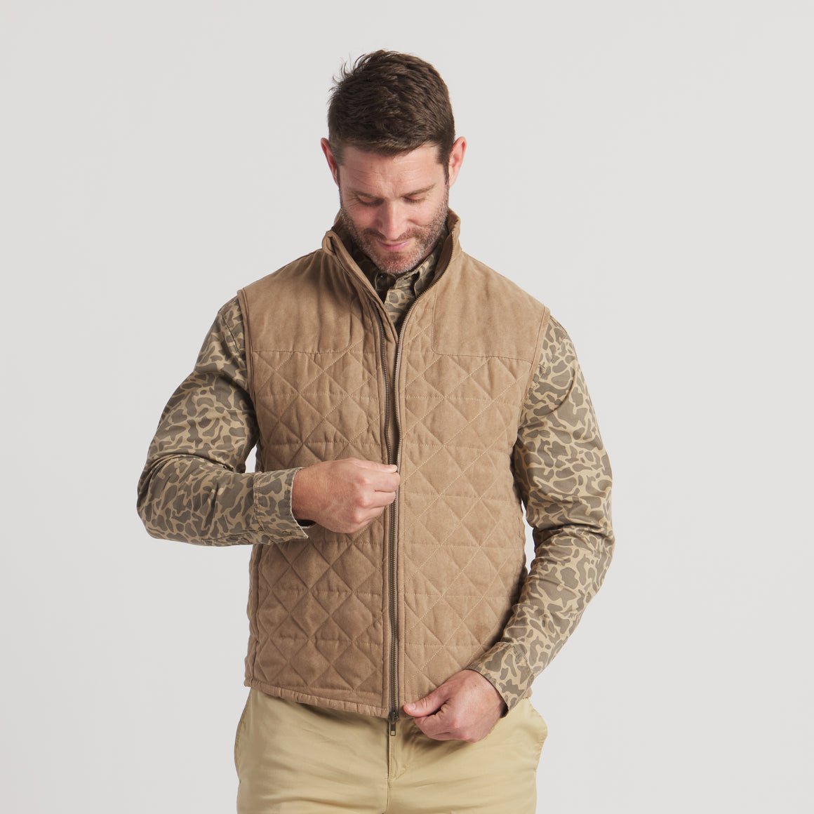 Burnt       Taupe | On Model | Front Zipper