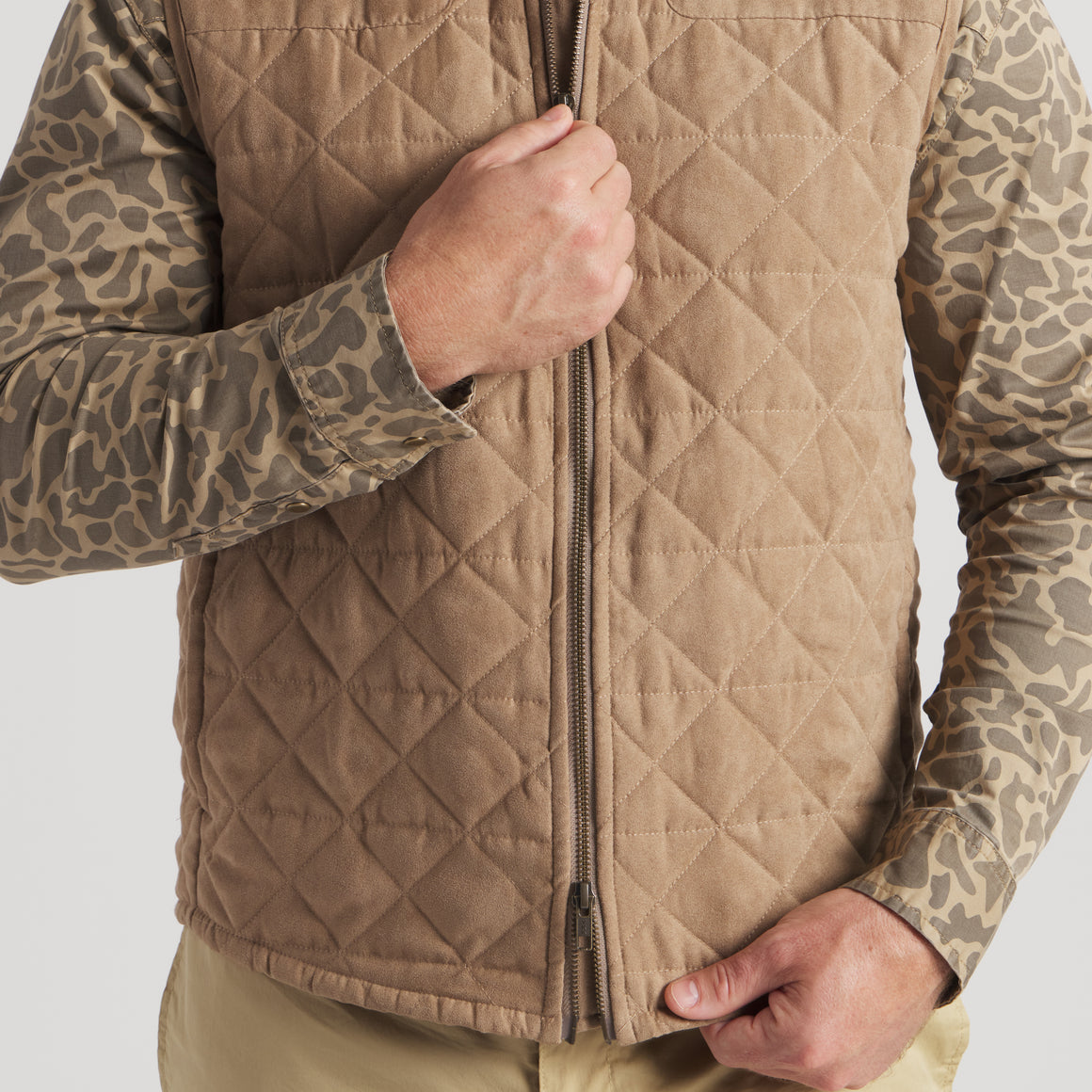Burnt               Taupe | On Model | Zipper detail