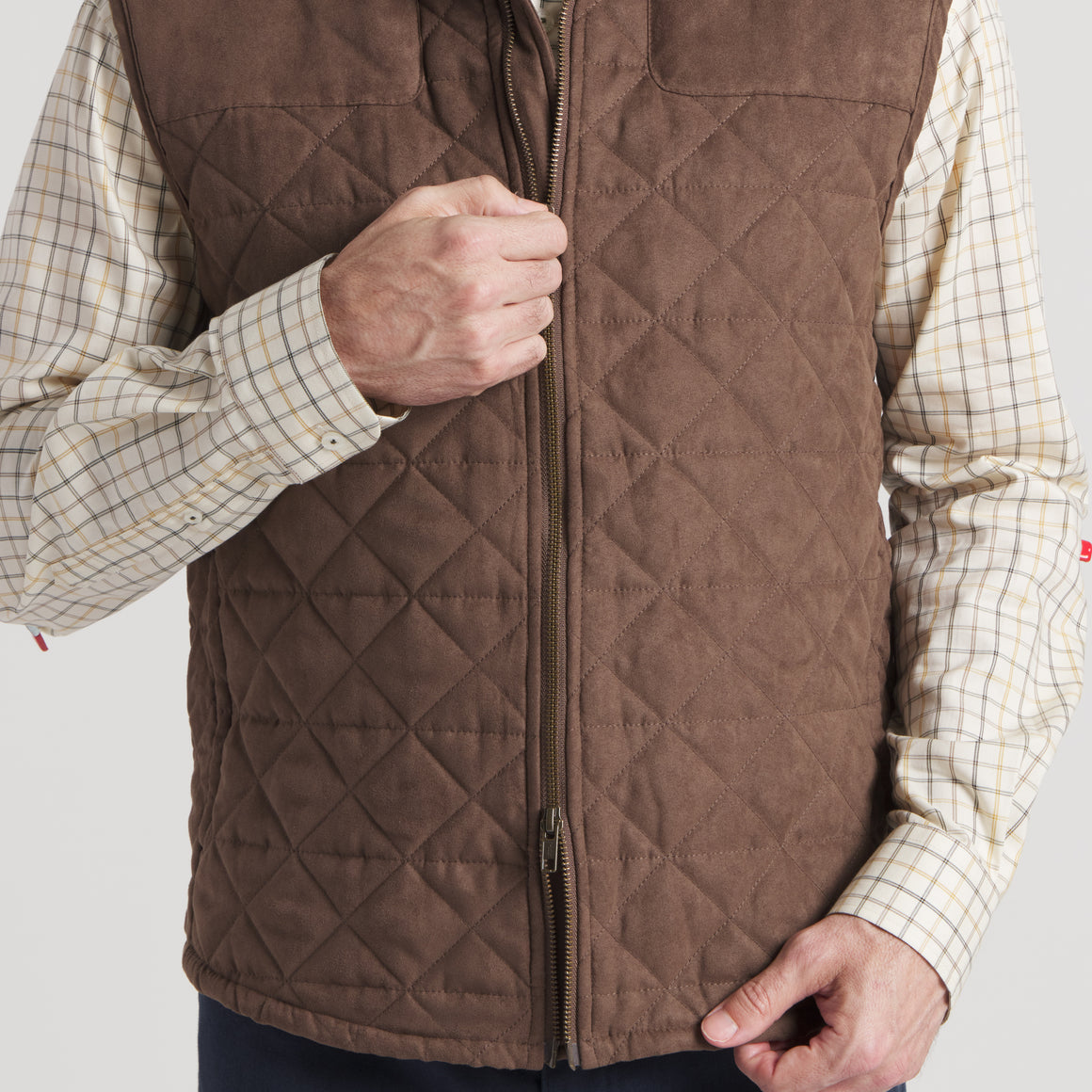 Stone          Brown | On Model | Front Zipper