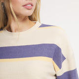 Audubon Tan & Purple Stripe | ON MODEL | SIDE