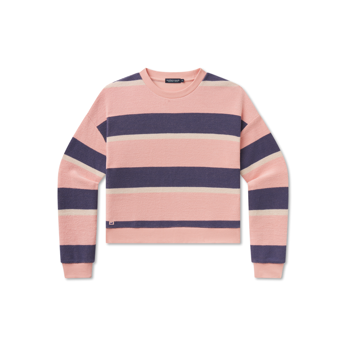 Camelia & Navy Stripe