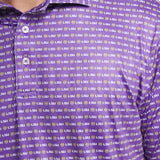 Purple Lsu Pattern | ON MODEL | PRINT CLOSE UP