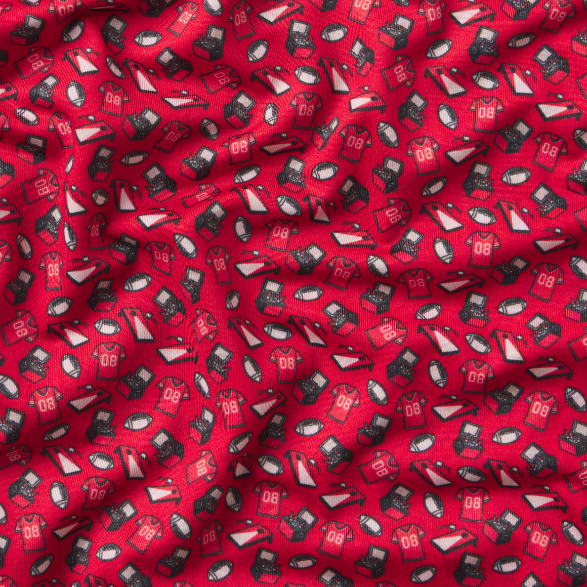 Black & Red Football | DETAIL