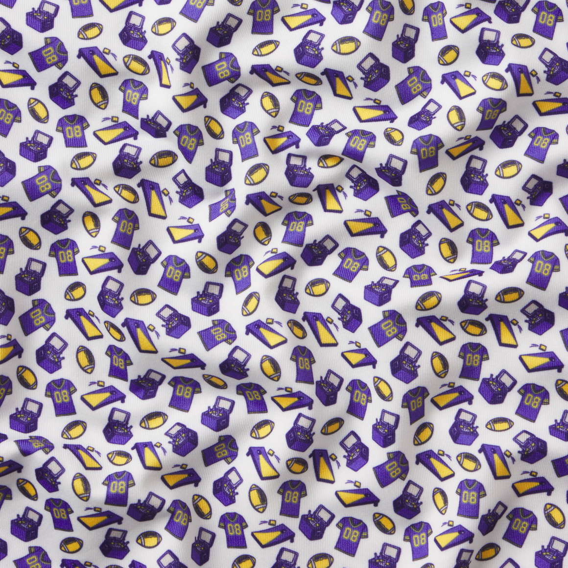 Purple & White Football | DETAIL