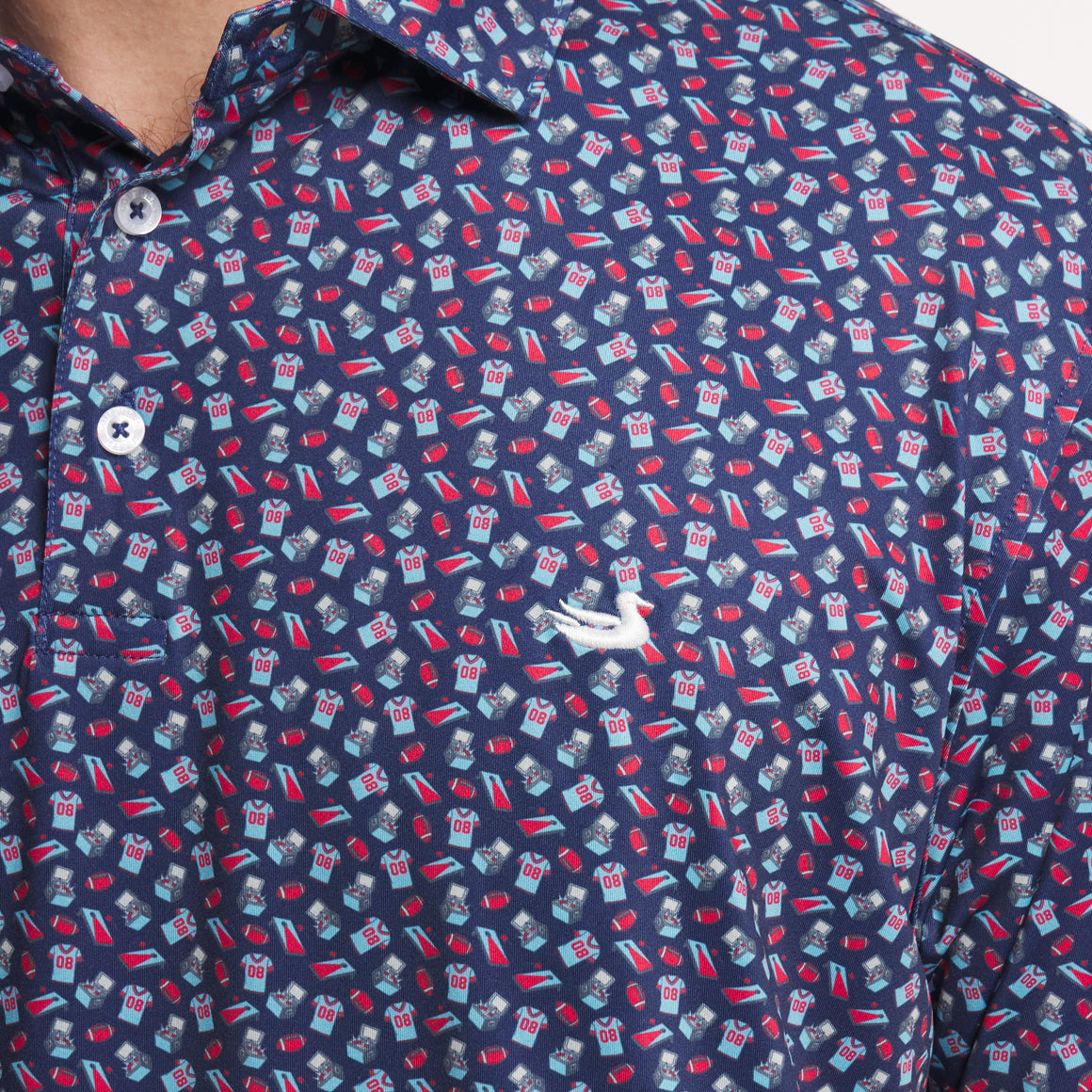 Red & Navy Football | ON MODEL | LOGO