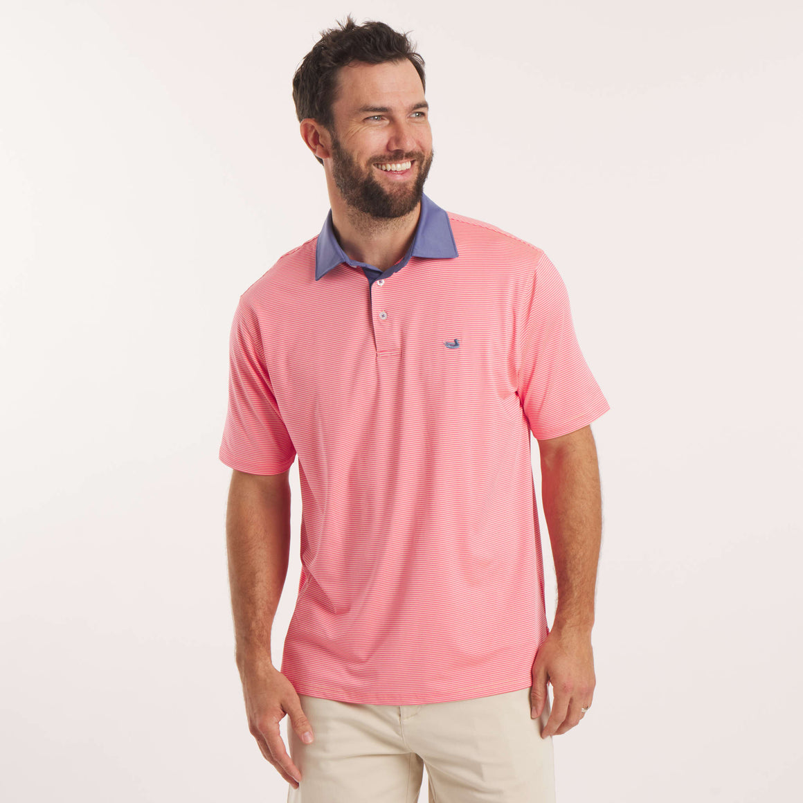 Strawberry Fizz & Peach Stripes | On Model | Front