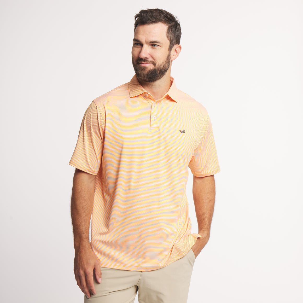 Orange & White Stripe | ON MODEL | FRONT