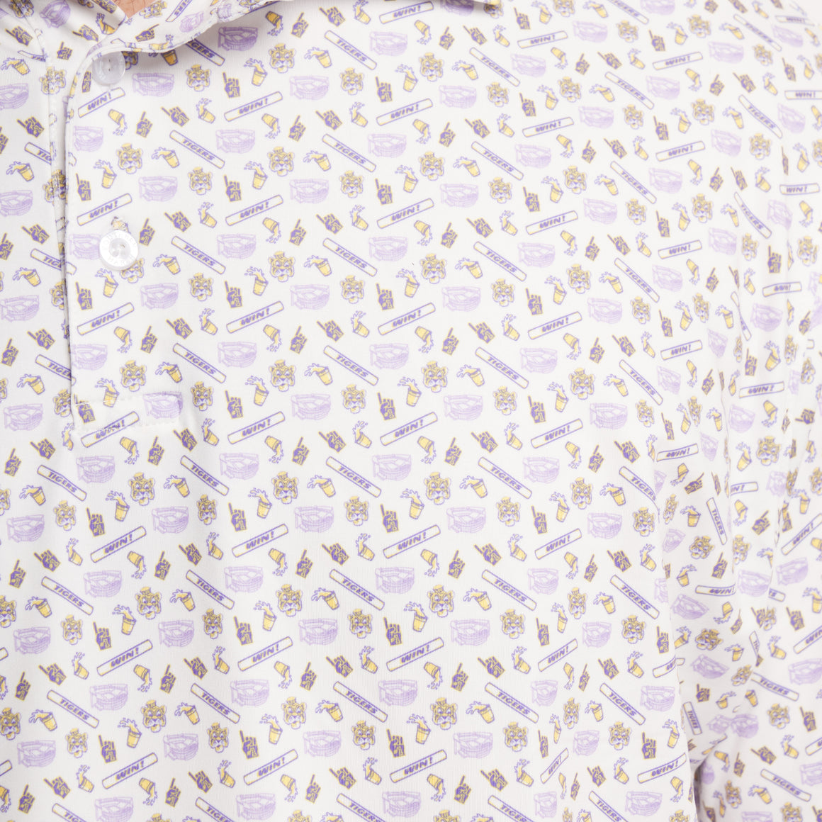 White Stadium Print | ON MODEL | DETAIL