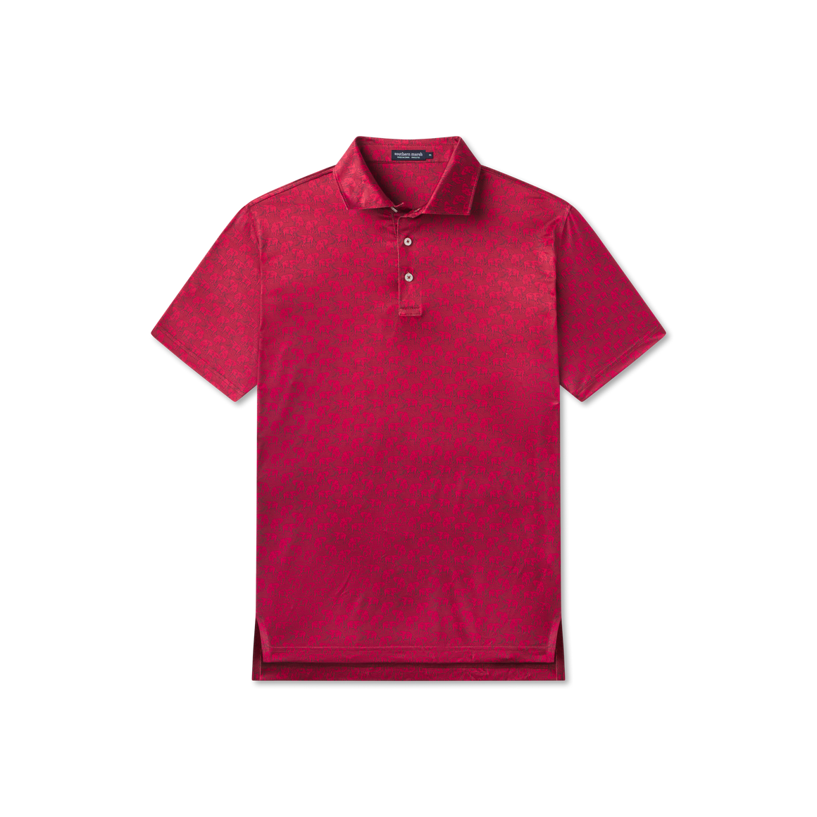 Crimson With Black Bama Print | FRONT