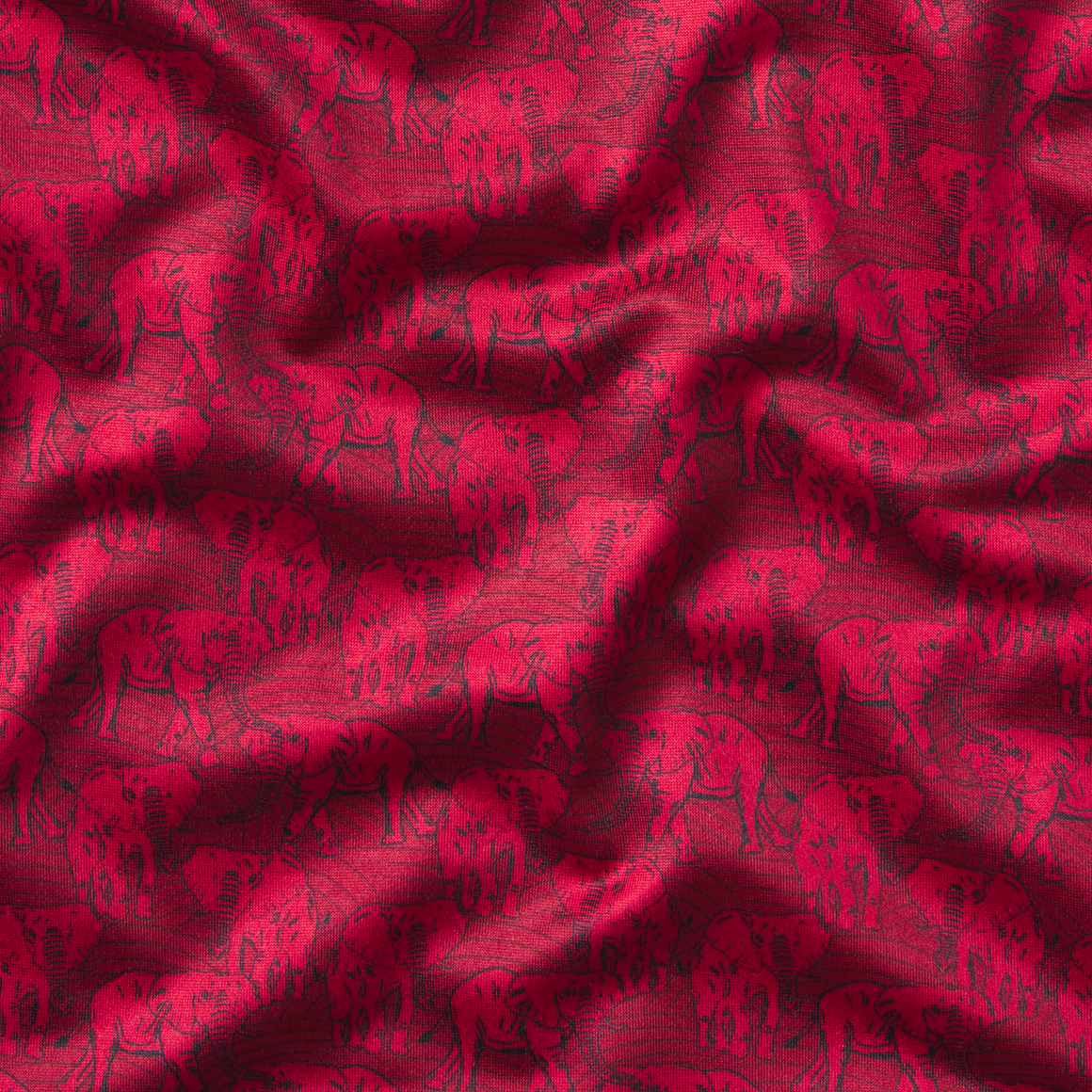 Crimson With Black Bama Print | DETAIL