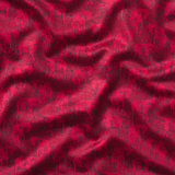 Crimson With Black Bama Print | DETAIL
