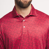 Crimson With Black Bama Print | ON MODEL | DETAIL