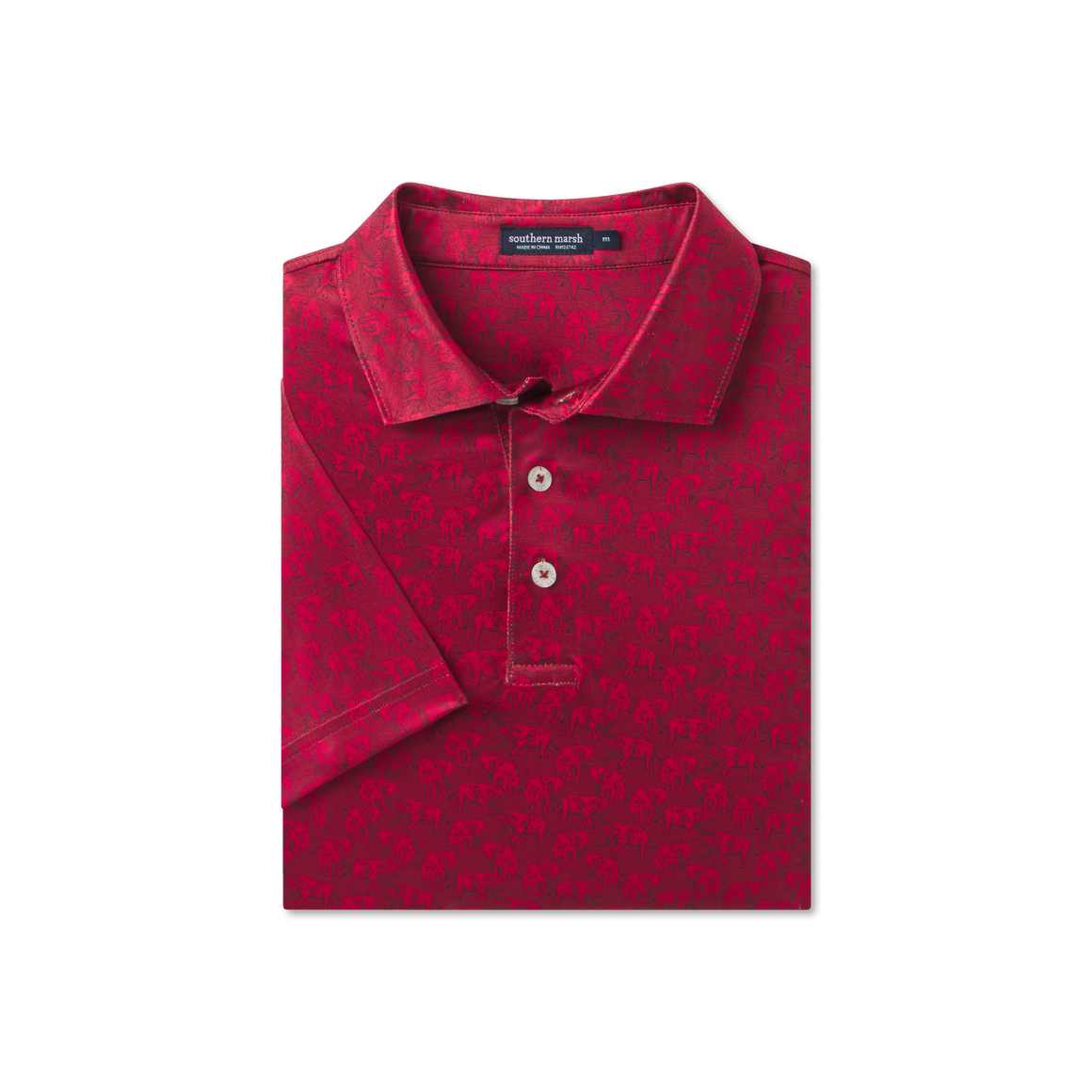 Crimson With Black Bama Print