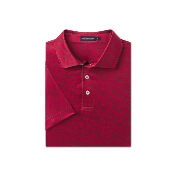 Crimson With Black Bama Print