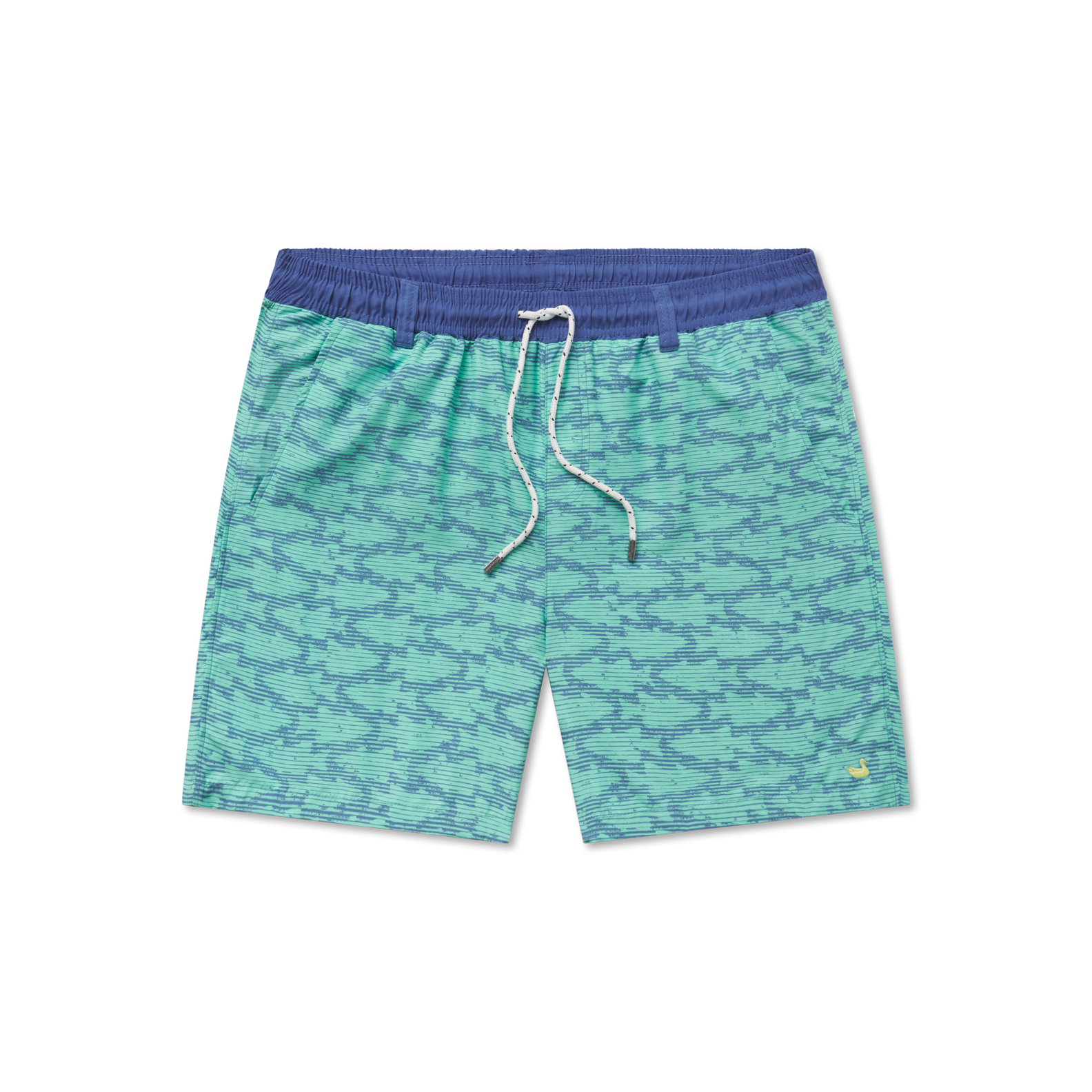 YOUTH Dockside Swim Trunk in Aqua Blue by Southern Marsh main image 1