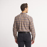 Burnt Taupe & Slate Flannel | ON MODEL | BACK 2