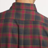 Dark Olive & Navy Flannel | ON MODEL | BACK