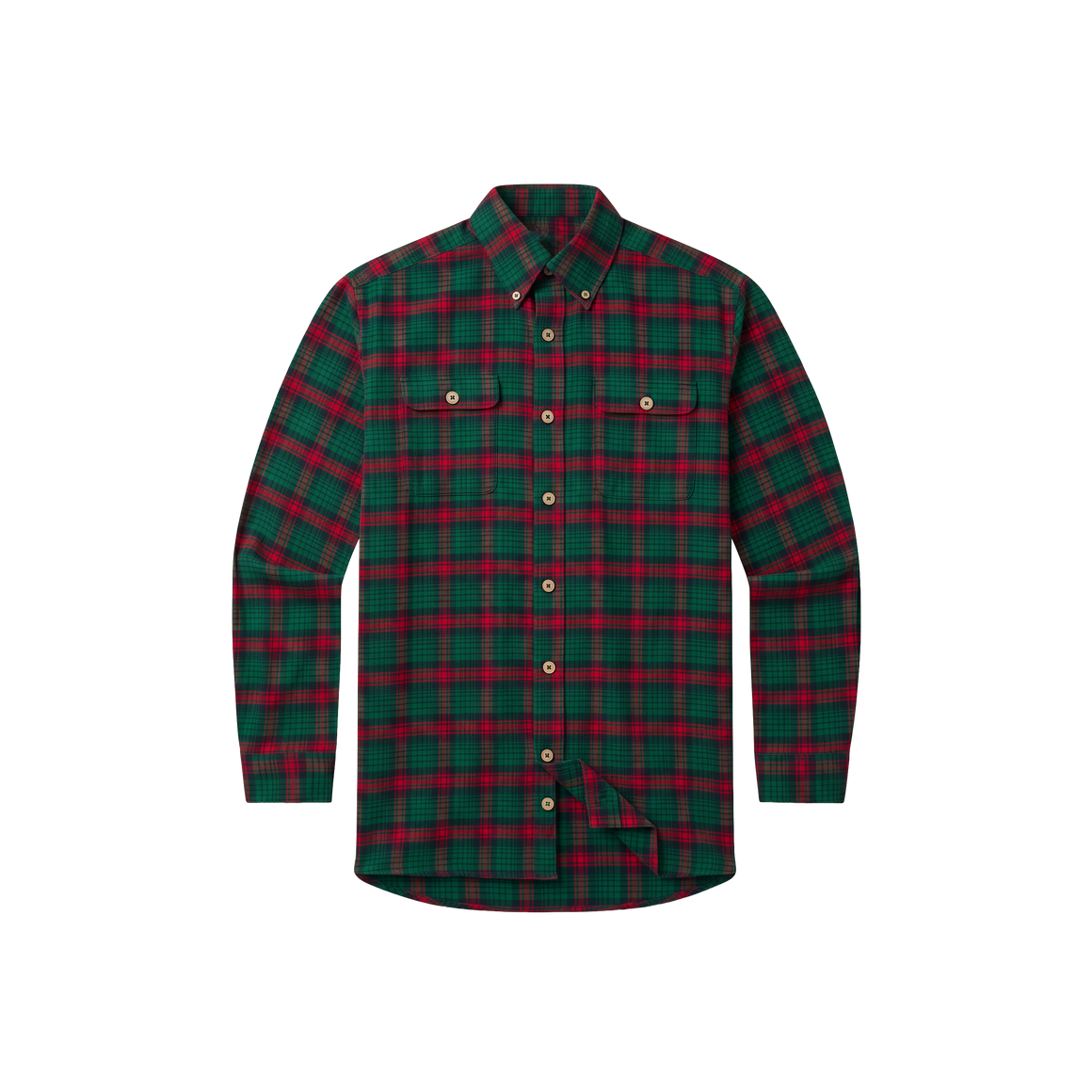 Navy & Dark Green Flannel | Front