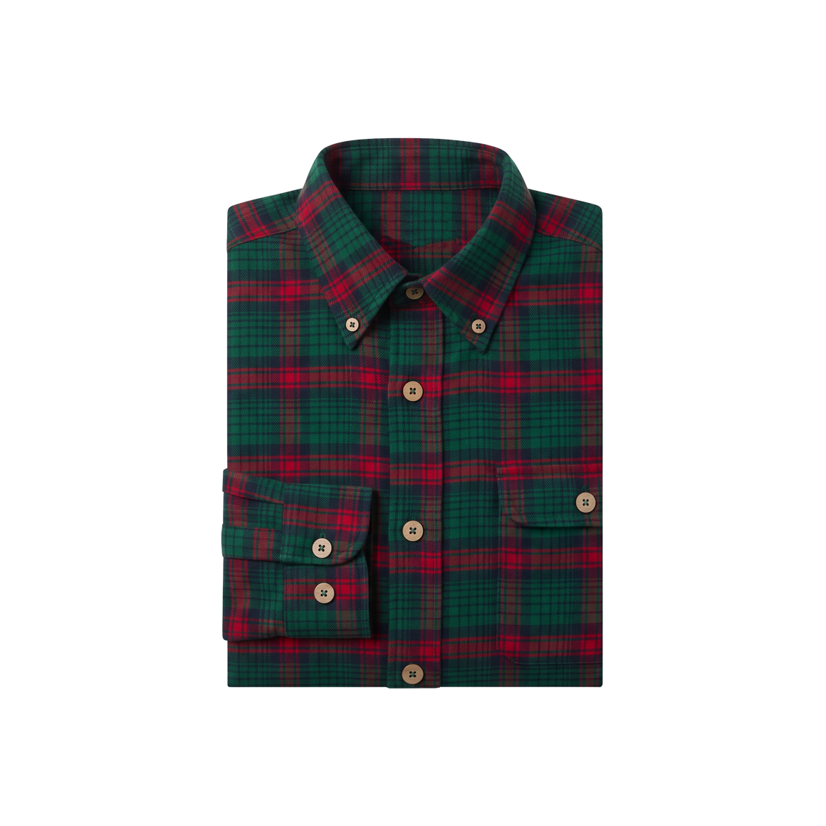 Navy & Dark Green Flannel