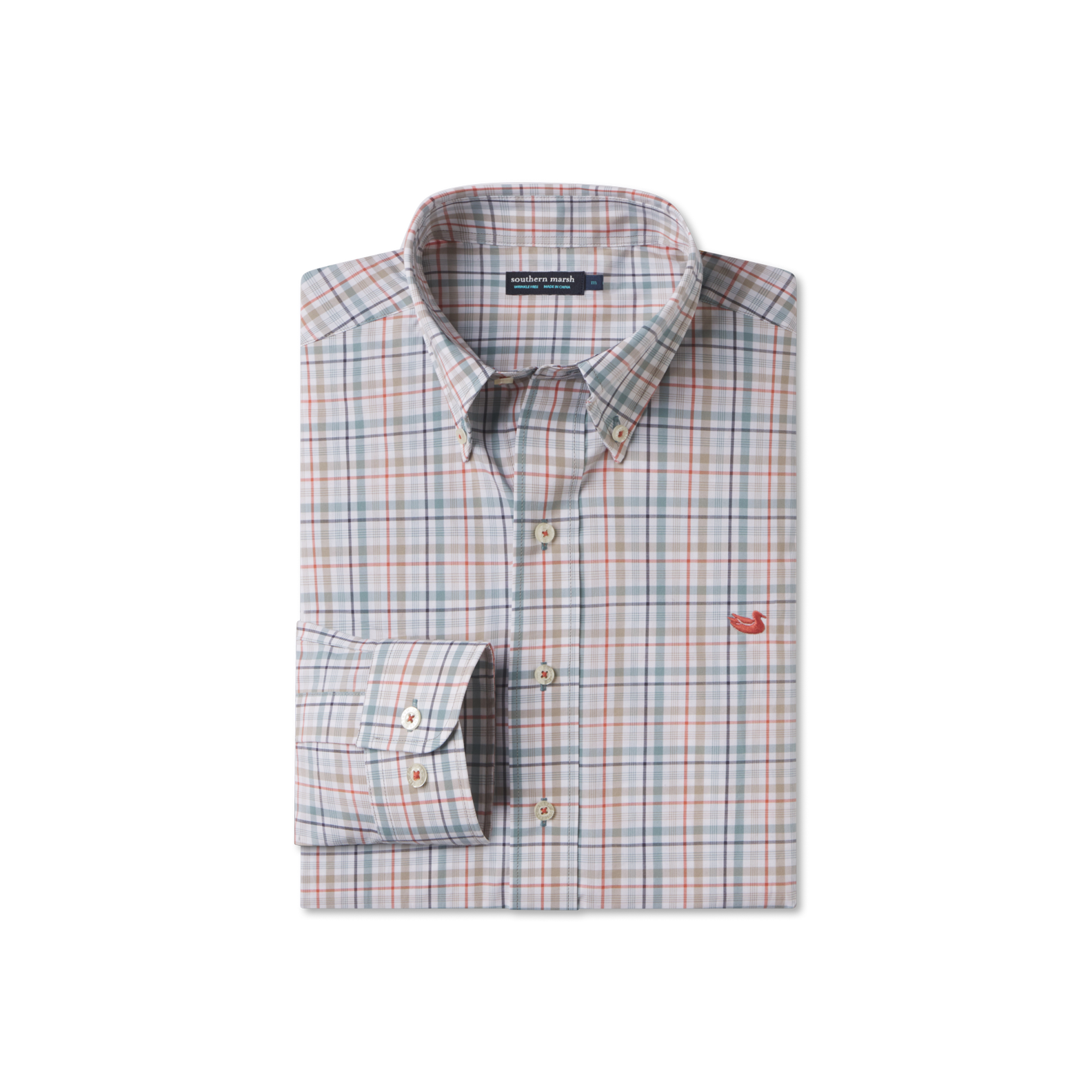 southern marsh dress shirts Southern Marsh Calhoun Check Dress Shirt Navy Burnt Taupe / S