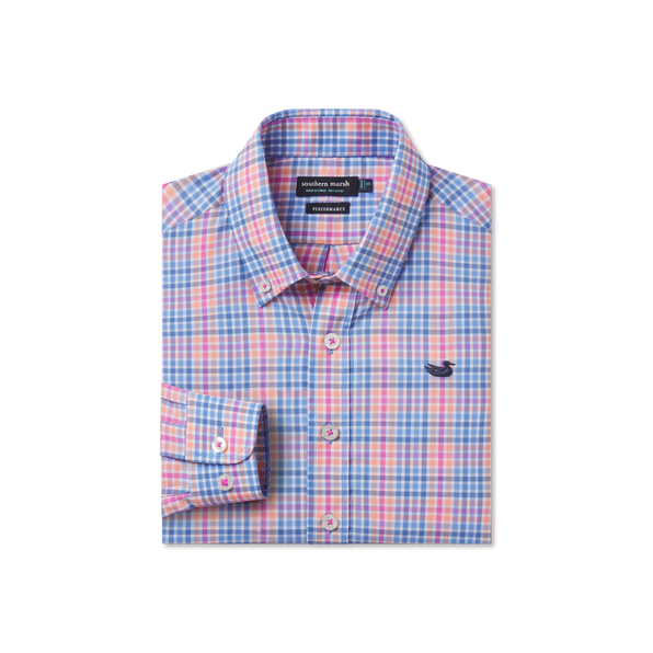 Southern Marsh Youth Long Sleeve Authentic Shirt - 100% Cotton, Mallard Logo, Garment Washed - View #8
