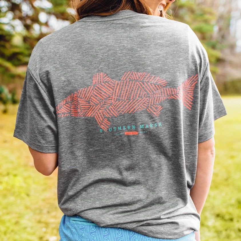 FieldTec™ Heathered Performance Tee | Redfish – Southern Marsh Collection