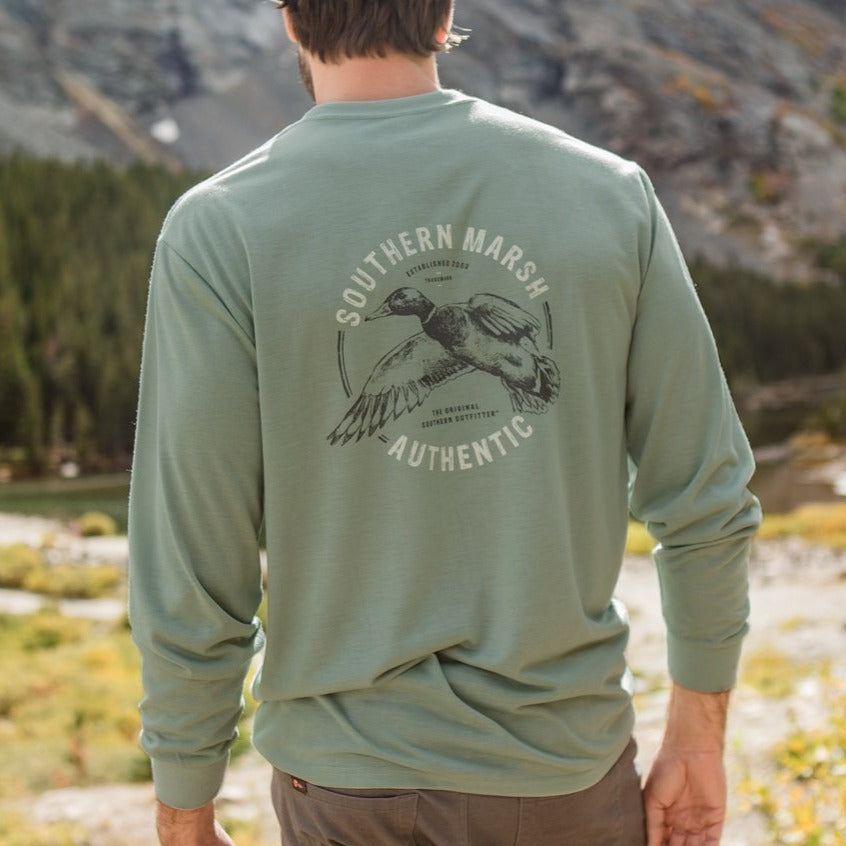 Southern Marsh 'FieldTec Comfort' Long Sleeve Tee - 'Inflight' Bird Design, Breathable & Lightweight - View #6